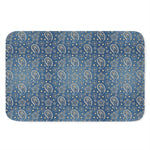 Blue Denim Western Paisley Print Indoor Door Mat