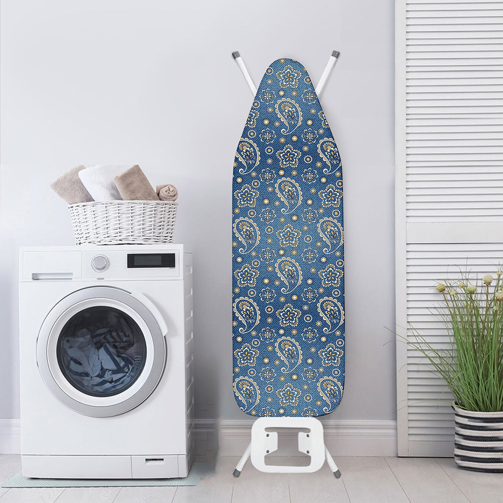 Blue Denim Western Paisley Print Ironing Board Cover