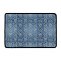 Blue Denim Western Paisley Print Kitchen Mat