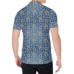 Blue Denim Western Paisley Print Men's Shirt