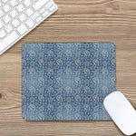 Blue Denim Western Paisley Print Mouse Pad