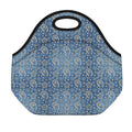 Blue Denim Western Paisley Print Neoprene Lunch Bag