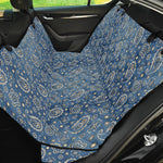 Blue Denim Western Paisley Print Pet Car Back Seat Cover