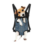 Blue Denim Western Paisley Print Pet Carrier Backpack