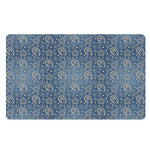 Blue Denim Western Paisley Print Polyester Doormat