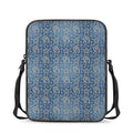 Blue Denim Western Paisley Print Rectangular Crossbody Bag