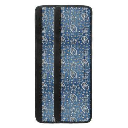 Blue Denim Western Paisley Print Refrigerator Handle Covers