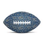 Blue Denim Western Paisley Print Rugby Ball