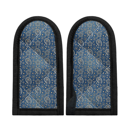 Blue Denim Western Paisley Print Skillet Handle Cover