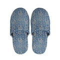 Blue Denim Western Paisley Print Slippers