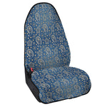 Blue Denim Western Paisley Print Waterproof Car Seat Cover