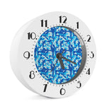 Blue Digital Camo Pattern Print Alarm Clock