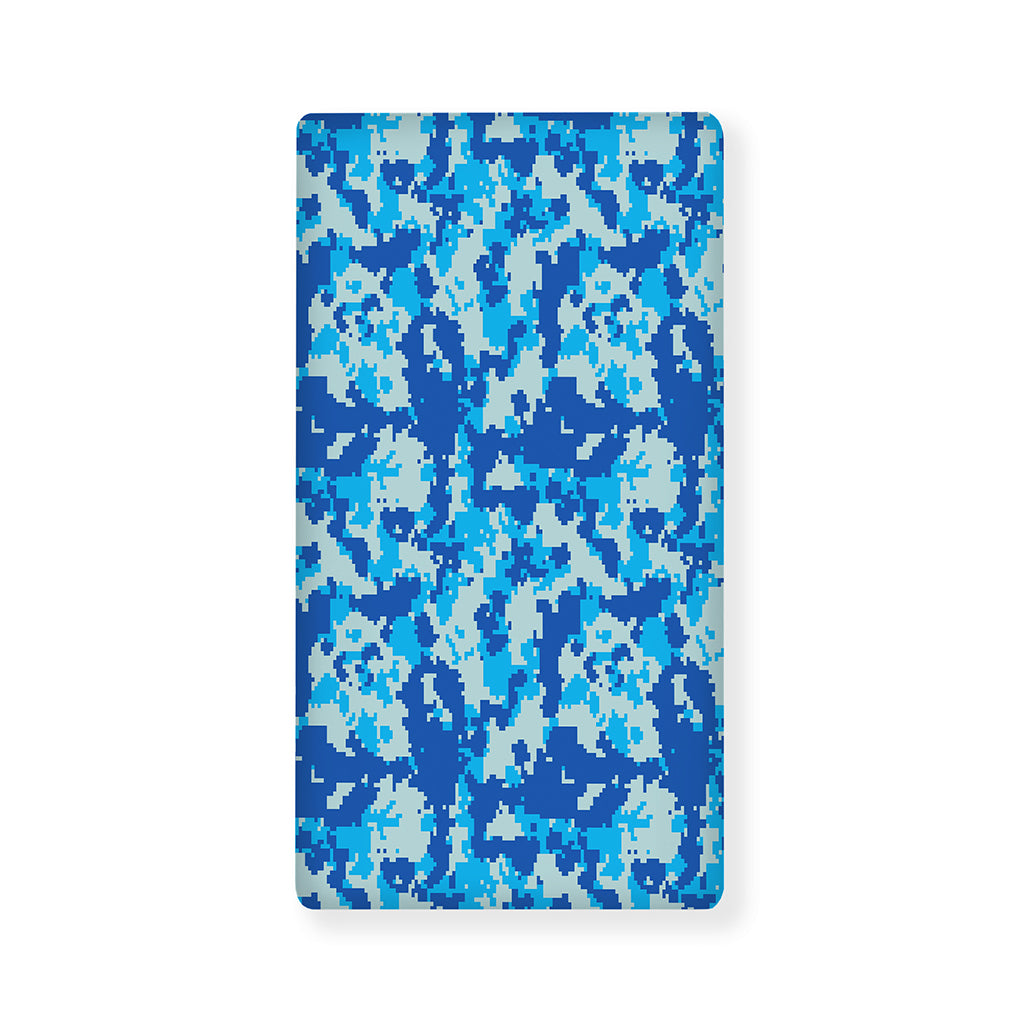 Blue Digital Camo Pattern Print Baby Crib Sheet