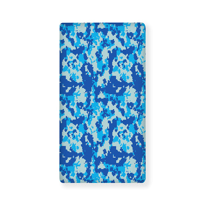 Blue Digital Camo Pattern Print Baby Crib Sheet