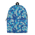 Blue Digital Camo Pattern Print School Backpack