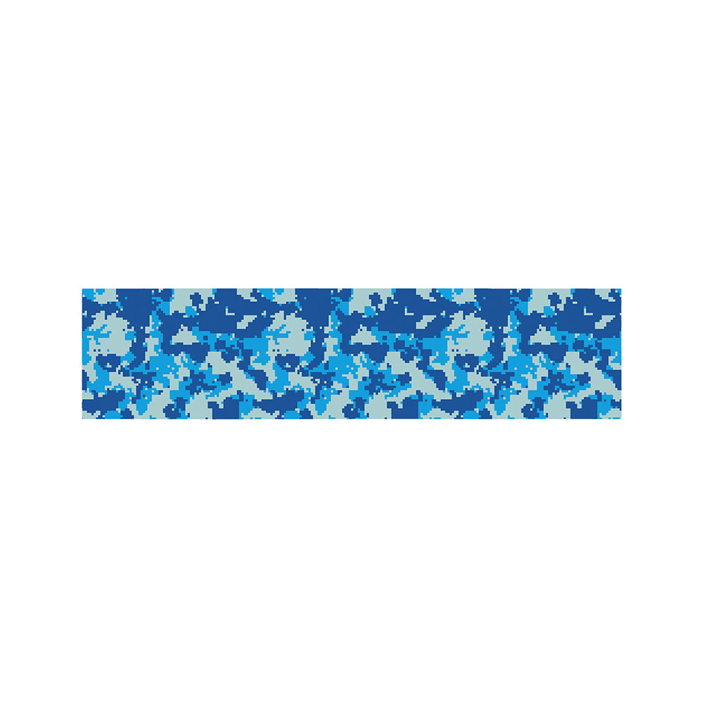 Blue Digital Camo Pattern Print Bed Runner