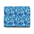 Blue Digital Camo Pattern Print Bifold Wallet