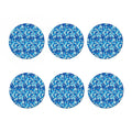 Blue Digital Camo Pattern Print Coaster Set