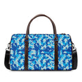 Blue Digital Camo Pattern Print Duffel Bag