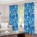 Blue Digital Camo Pattern Print Extra Wide Grommet Curtains