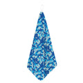 Blue Digital Camo Pattern Print Hand Towel