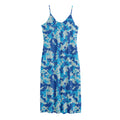 Blue Digital Camo Pattern Print Jersey Midi Cami Dress