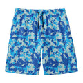 Blue Digital Camo Pattern Print Men's Swim Trunks