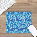 Blue Digital Camo Pattern Print Mouse Pad