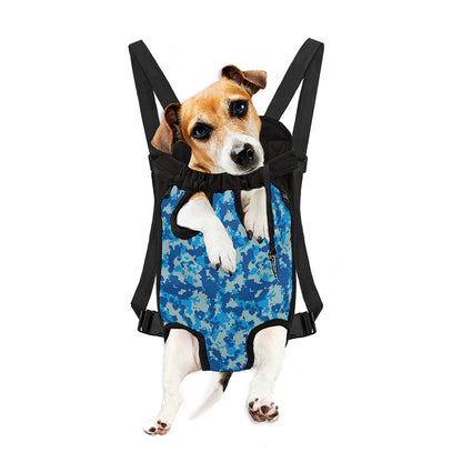 Blue Digital Camo Pattern Print Pet Carrier Backpack