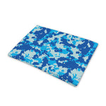 Blue Digital Camo Pattern Print Pet Cooling Mat Cover