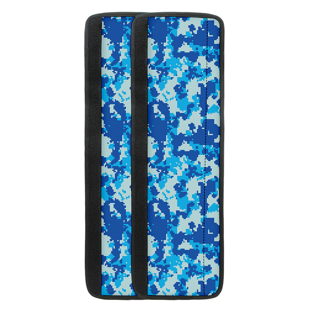 Blue Digital Camo Pattern Print Refrigerator Handle Covers