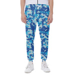 Blue Digital Camo Pattern Print Scuba Joggers