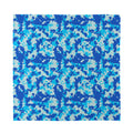 Blue Digital Camo Pattern Print Silk Bandana