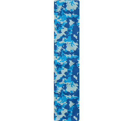 Blue Digital Camo Pattern Print Table Runner