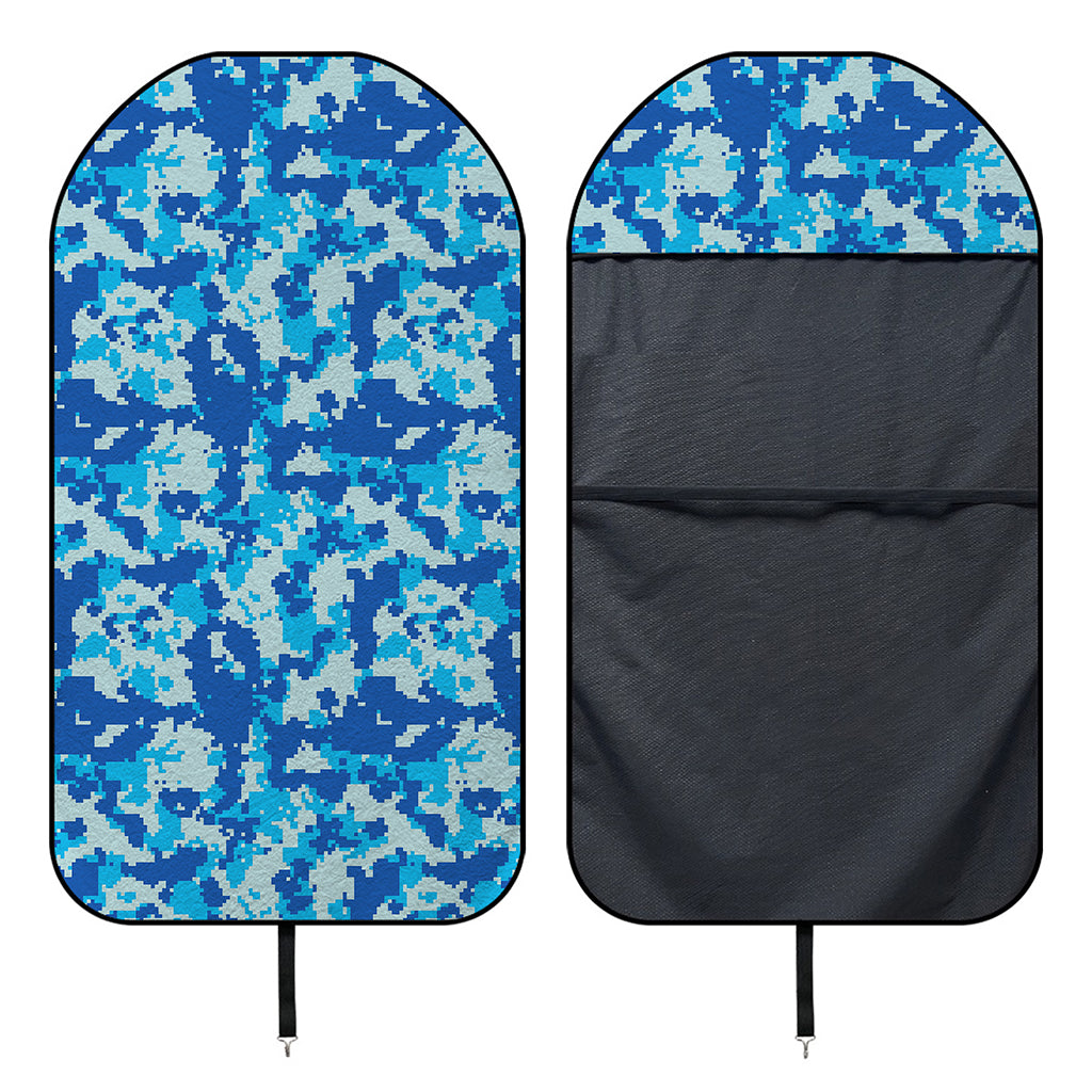 Blue Digital Camo Pattern Print Waterproof Car Seat Cover
