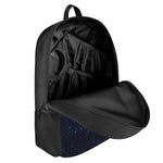Blue Disco Lights Pattern Print 17 Inch Backpack