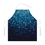 Blue Disco Lights Pattern Print Adjustable Apron