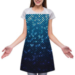 Blue Disco Lights Pattern Print Adjustable Apron