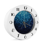 Blue Disco Lights Pattern Print Alarm Clock