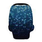 Blue Disco Lights Pattern Print Baby Seat Cover