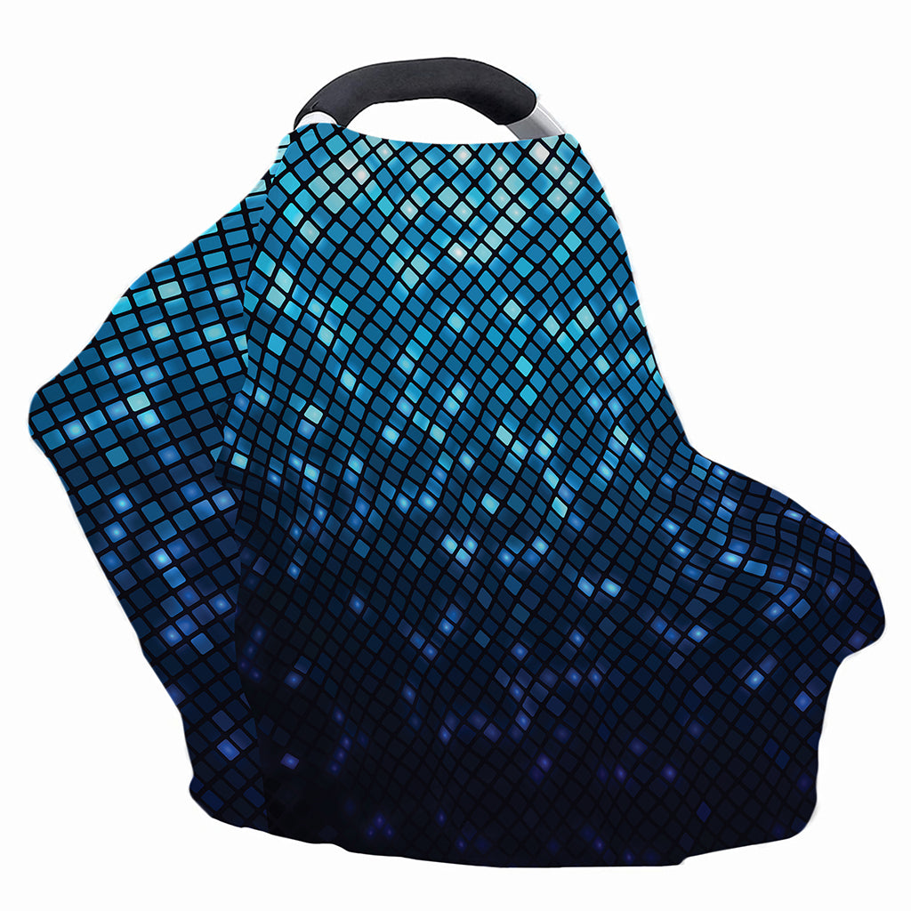 Blue Disco Lights Pattern Print Baby Seat Cover