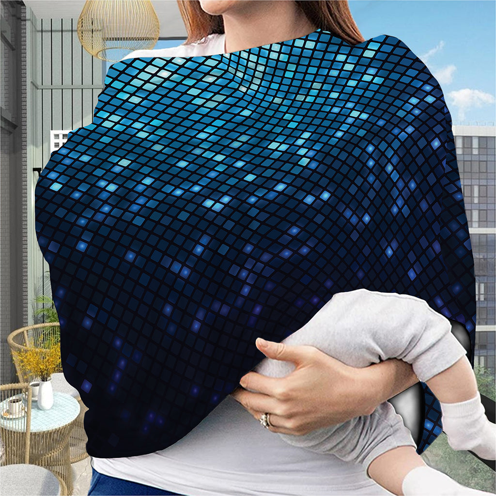 Blue Disco Lights Pattern Print Baby Seat Cover