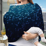 Blue Disco Lights Pattern Print Baby Seat Cover