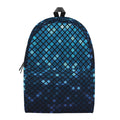 Blue Disco Lights Pattern Print School Backpack