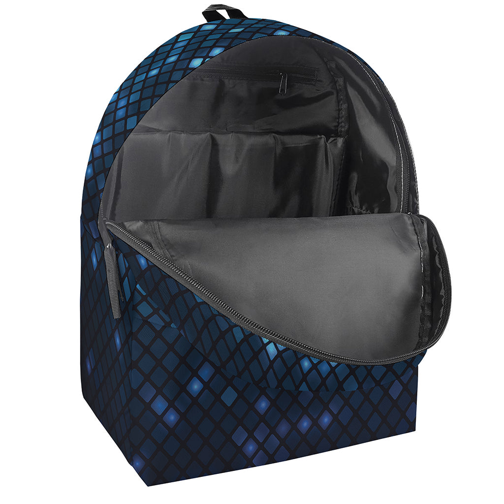 Blue Disco Lights Pattern Print Backpack