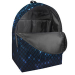 Blue Disco Lights Pattern Print Backpack