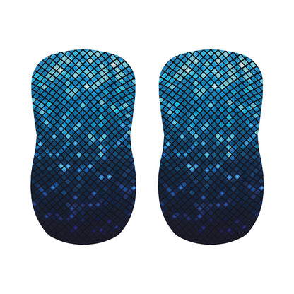 Blue Disco Lights Pattern Print Bar Stool Covers