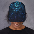 Blue Disco Lights Pattern Print Baseball Cap