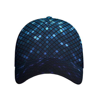 Blue Disco Lights Pattern Print Baseball Cap