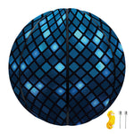 Blue Disco Lights Pattern Print Basketball